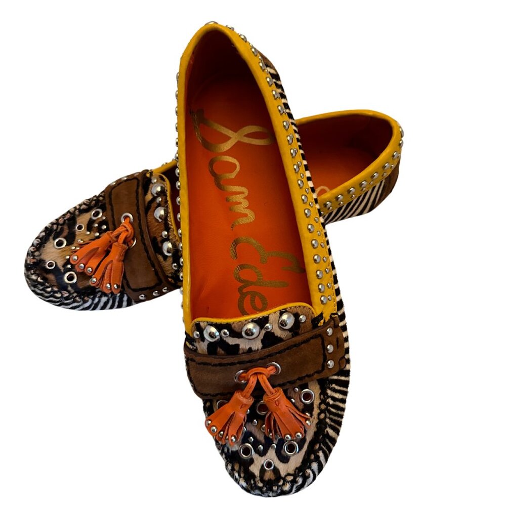Sam Edelman Aurora Genuine Cow Hair Tassel Loafer  - Size 8